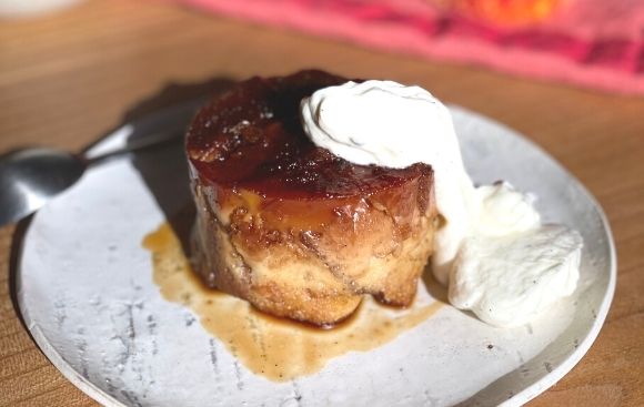 Bread Pudding with Burnt Sugar Syrup
